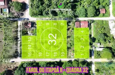 Terreno à venda, 360 m², com entrada de r$11.520,00 – balneário farol de itapoá ii - itapoá/sc.