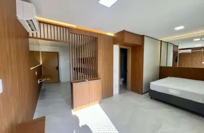 Wtc – apartamento studio de alto padrão, 39 metros, semi mobiliado