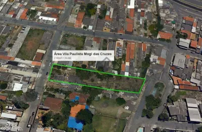 Área à venda, 2160 m² por r$ 1.200.000 - vila paulista - mogi das cruzes/sp