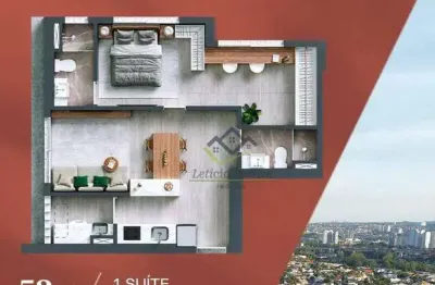 Apartamento com 1 dormitório à venda, 52 m² por r$ 730.000,00 - alphaville empresarial - barueri/sp