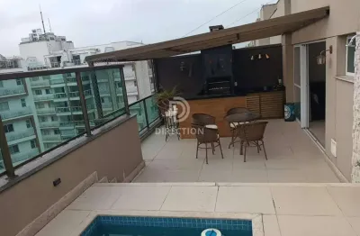 Cobertura com 3 quartos à venda na rua luiz carlos sarolli, recreio dos bandeirantes, rio de janeiro, 144 m2 por r$ 1.150.000
