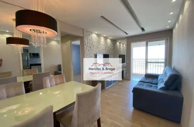 Apartamento com 2 dormitórios para alugar, 64 m² por r$ 3.372,79/mês - vila augusta - guarulhos/sp