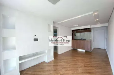 Apartamento com 3 dormitórios para alugar, 75 m² por R$ 4.205,38/mês - Vila Augusta - Guarulhos/SP