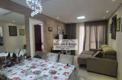 Apartamento com 2 dormitórios para alugar, 64 m² por R$ 4.307,41/mês - Vila Augusta - Guarulhos/SP