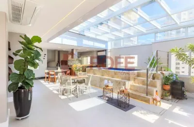 Cobertura mobiliada com piscina privativa, espaço gourmet, 3 quartos, bairro brooklin