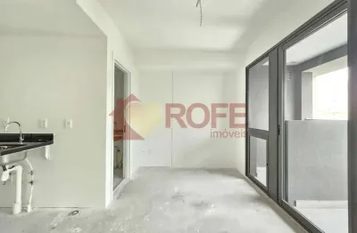 Apartamento studio à venda, 24m², varanda, contra piso. brooklin