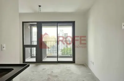 Apartamento studio à venda, 26m², varanda, contra piso. brooklin