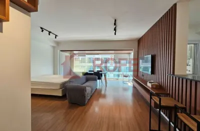 Apartamento à venda, 49m², mobiliado, cozinha americana, área de serviço, 1 vaga. brooklin novo