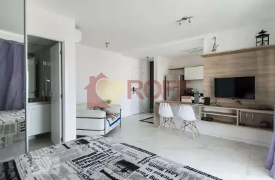 Apartamento de 48 m² para locação no brooklin. com 1 dormitório e 1 vaga. totalmente mobiliado.