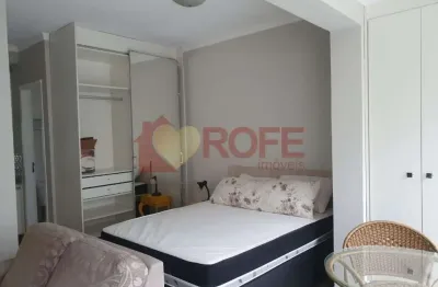 Apartamento para locação 33m², mobiliado, varanda, 1 vaga de garagem - brooklin - são paulo/sp