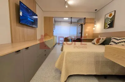 Studio feito por arquiteto! mobiliado e decorado! cozinha na varanda