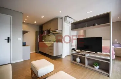 Apartamento de 43 m² para venda no brooklin. totalmente mobiliado, pronto para morar. andar alto.