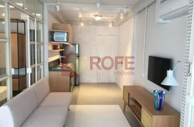 Apartamento de 42 m² para venda e locação no brooklin. pronto para morar. andar alto. 1 vaga.