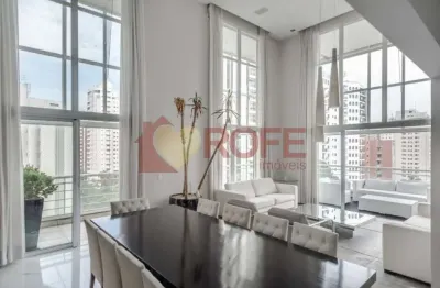 Apartamento mobiliado de luxo em moema pé direito duplo 346m², 4 quartos, 4 suítes, 5 vagas