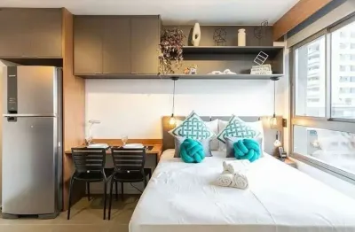 Studio mobiliado à venda, 22m2 por r$ 490 .000 - go balkon, no campo belo, são paulo/sp