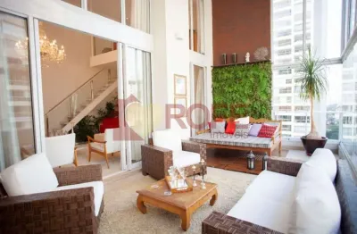 Apartamento 307 m² com pé direito duplo à venda no campo belo: 4 quartos, 3 suítes e 4 vagas