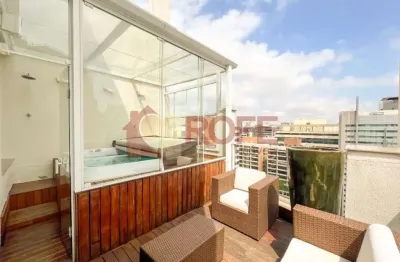 Cobertura duplex com 2 dormitórios à venda, 102 m² por r$ 2.950.000 - vila olímpia. ar condicionado