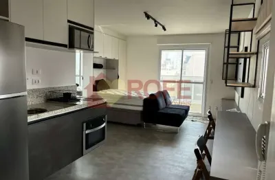 Apartamento studio, 38m², locação e venda, mobiliado, varanda. higienópolis
