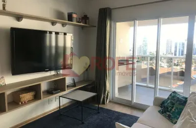 Apartamento de 62 m² para  locação no brooklin. mobiliado, pronto para morar. 1 vaga.