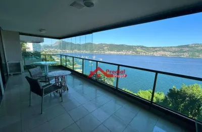 Apartamento com 4 dormitórios à venda, 280 m² por r$ 4.300.000,00 - são francisco - niterói/rj