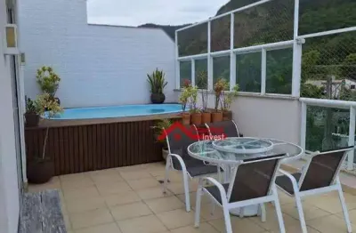 Cobertura com 3 dormitórios à venda, 190 m² por r$ 1.150.000,00 - itaipu - niterói/rj
