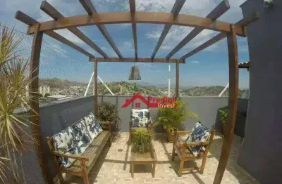 Cobertura com 2 dormitórios à venda, 104 m² por r$ 510.000,00 - barro vermelho - são gonçalo/rj