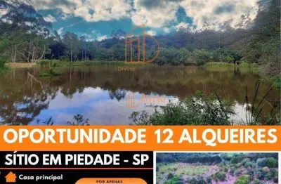 Sítio (imperdível) à venda, 12 alqueires por r$ 1.250.000 - bairro da serra - piedade/sp