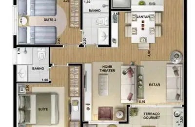 Apartamento com 2 quartos à venda na rua nelson gama de oliveira, 1361, vila andrade, são paulo por r$ 667.800