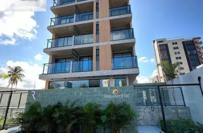Apartamento com 1 dormitório à venda, 21 m² por r$ 314.900,00 - intermares - cabedelo/pb