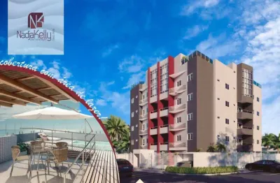 Cobertura duplex de 100m² com 3 quartos e com área priv. a 200m.da praia a venda por r$ 1.075.760 - ponta de campina - cabedelo/pb