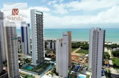 Apartamento de alto padrão com 450m², 4 suítes e vista panorâmica a venda por r$ 4.950.000 - altiplano cabo branco - joão pessoa/pb