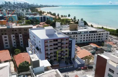 Flat com 1 dormitório à venda, 37 m² por r$ 489.000 - cabo branco - joão pessoa/pb