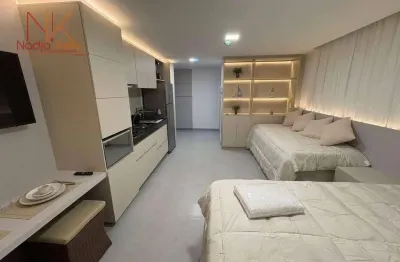 Flat beira-mar pronto para morar mobiliado a venda por r$ 480.000 - jardim oceania - joão pessoa/pb