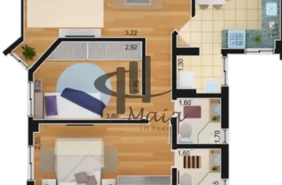 Apartamento com 2 quartos à venda na Passagem dos Toneleiros, Santa Maria, São Caetano do Sul