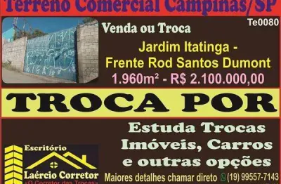Terreno à venda no Jardim Itatinga, Campinas 