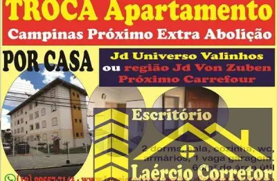 Apartamento campinas / sp, venda ou permuta por casa em valinhos sp