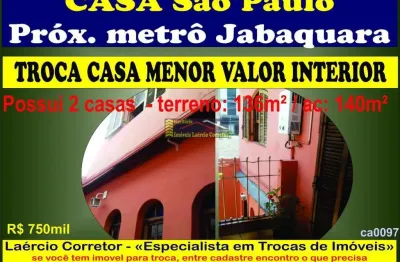Casa para venda em são paulo, vila do encontro, 3 dormitórios, 3 banheiros, 2 vagas