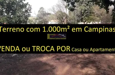 Terreno venda em campinas com 1.000m² de área parque aeroporto - r$ 430.000,00 estuda permutas
