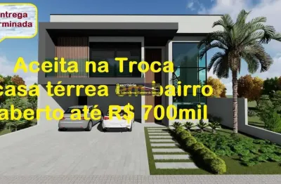 Casa condomínio à venda, residencial mont`alcino, em fase de acabamento, entrega pronta, aceita troca casa até r$ 700mil