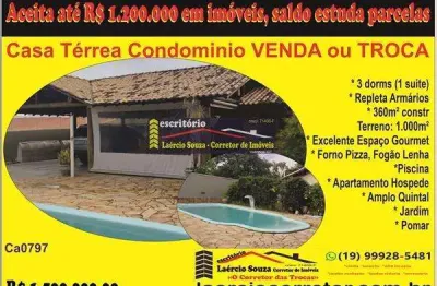 Casa condominio venda em valinhos sp, r$ 1.500.000 aceita até r$ 1.200.000 em imóveis na região metropolitana campinas