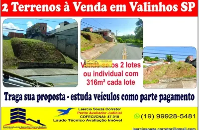 Terreno VENDA em Valinhos SP  bairro Parque Portugal com 316m² Aclive - R$ 200.000,00
