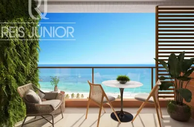 Studio vista mar com estrutura de lazer e segurança