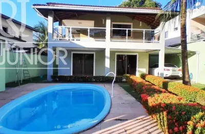 Venda casa de luxo condomínio lauro de freitas-ba - 4 quartos, 4 suítes, 3 salas, 5 banheiros, 3 vagas, 311,21m² área construída 430m² terreno.