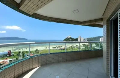 Três dormitórios em frente à praia. varanda no quarto e sala