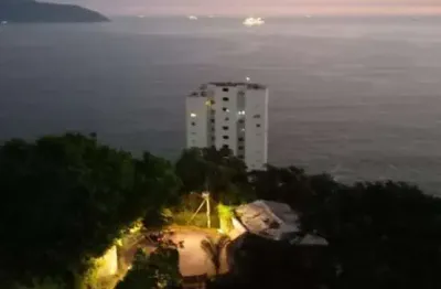 Sala living de 40 m2, no ilha porchat. vista espetacular