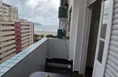 Dois dormitórios com vista mar semimobiliado. varanda quarto
