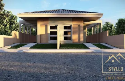 Casa com 2 dormitórios a venda, 50,00 m² por r$ 370.000,00 - forquilhas