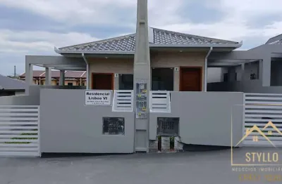 Casa com 2 dormitórios a venda, 50,00 m² por r$ 370.000,00 - forquilhas