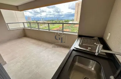 Aluga apto novo com 03 dormitorios, sacada gourmet com churasqueira, edificio thz - jardim botanico rp