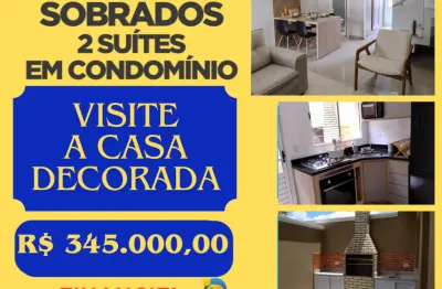Lindíssimo sobrado 2 dormitórios (suítes) em condomínio - excelente localização em jundiapeba - mogi das cruzes